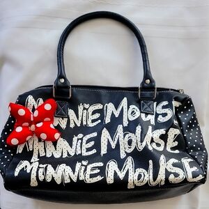 Disney Parks Authentic Minnie Mouse Black and White Handbag